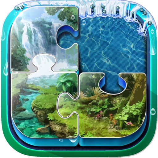 Cool Waterfall Photo at Jigsaw Puzzle Collection Icon