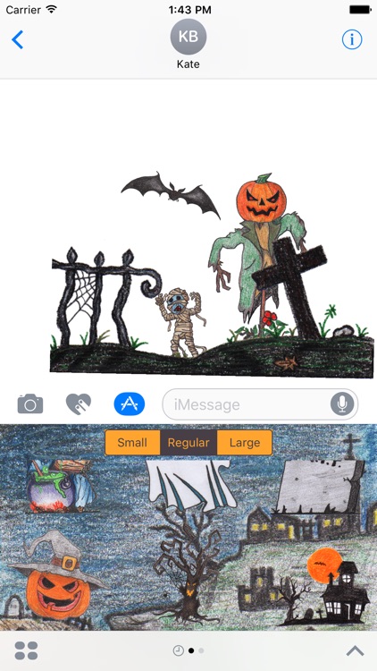 Halloween - Stickers Hand Drawn for iMessage screenshot-3