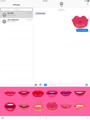 Flirty Lips Stickersのおすすめ画像1