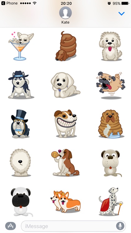 Dog Stickers Animated Emoji Emoticons for iMessage