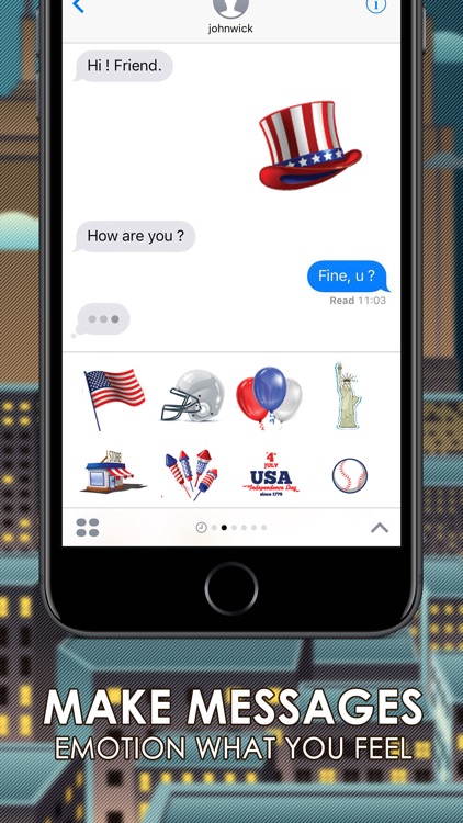 America Emoji Stickers Keyboard Themes ChatStick