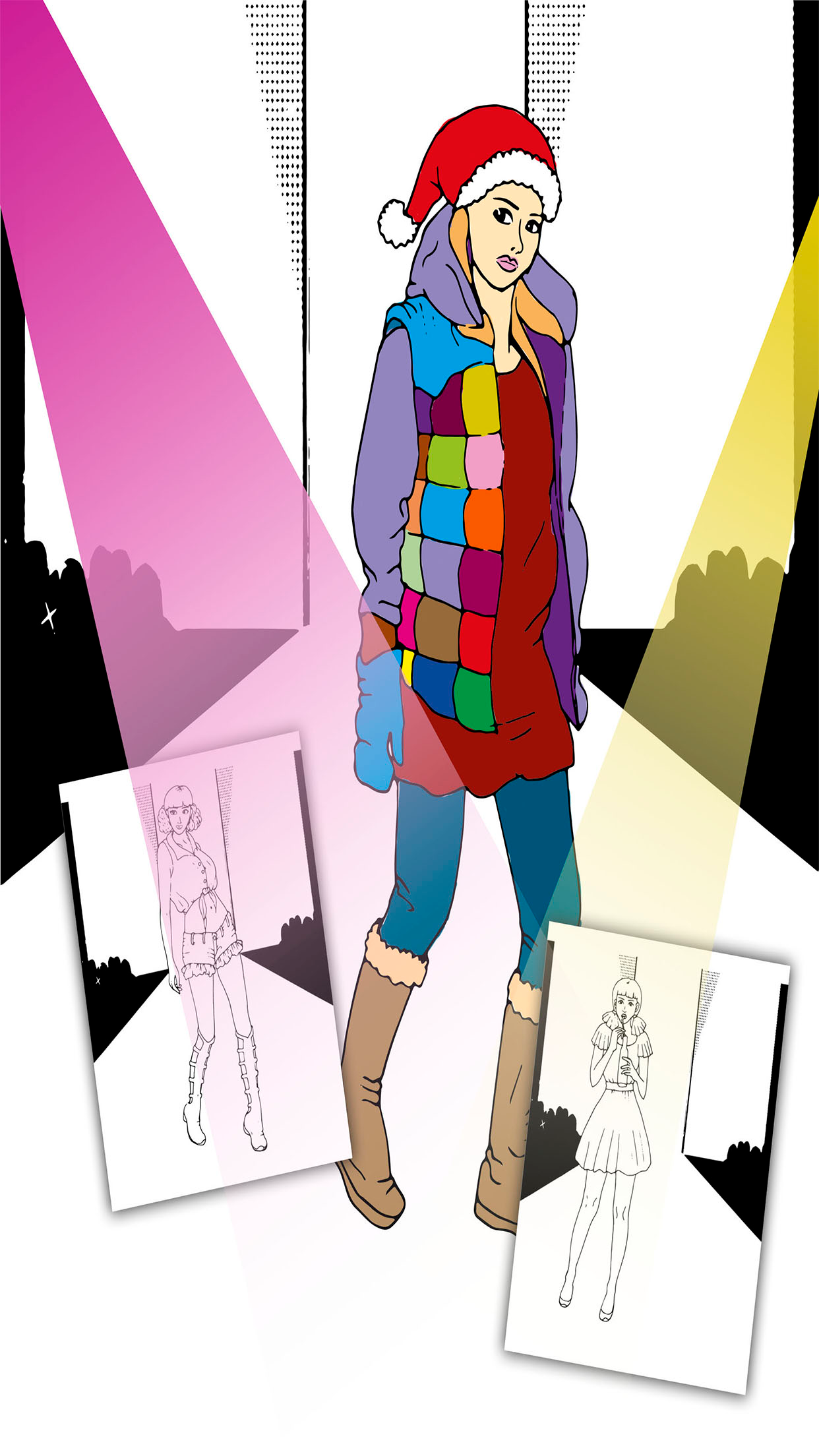 Paint and Color Top Models Games screenshot 2