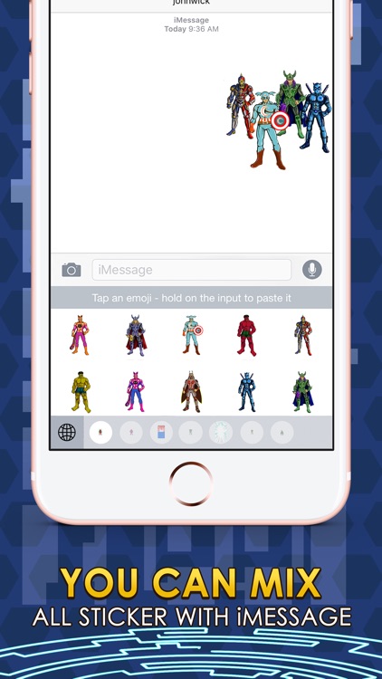 Superhero Emoji Stickers Keyboard Themes ChatStick