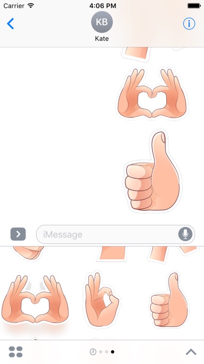 Hand Gesture Stickers iMessage Edition