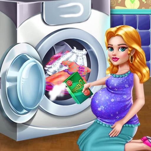 Laundry Girls Wash Dirty Cloth -Baby DayCare iOS App