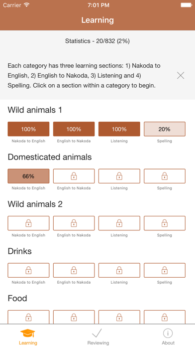 Screenshot #2 pour Nakoda Vocab Builder