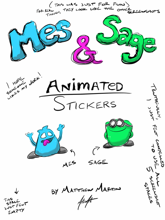 Mes & Sage iPad screenshot 5 - Stickers app