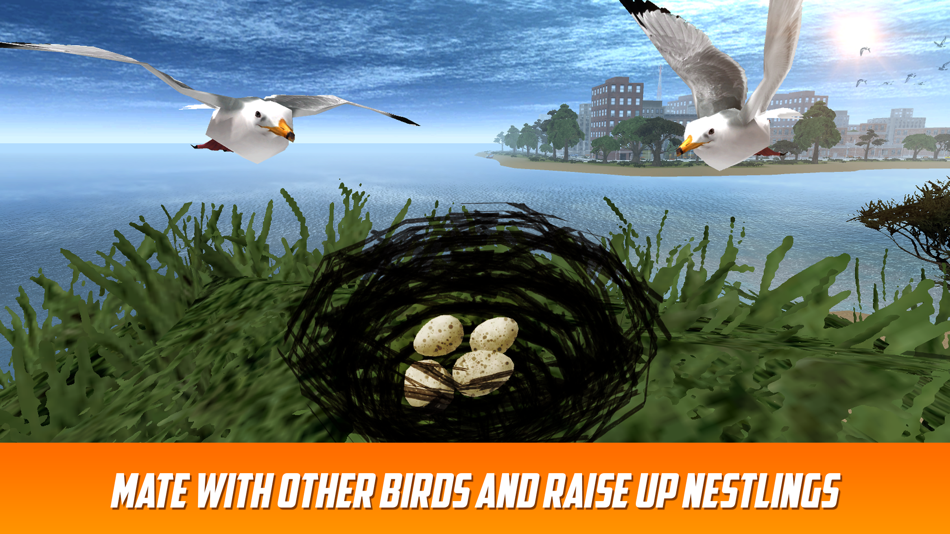 #4. Seagull Bird Survival Simulator 3D (iOS) 由: Tayga Games OOO