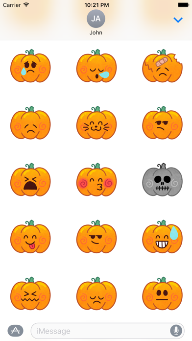 Screenshot #3 pour Jack-o-Moji Stickers by Mojimade
