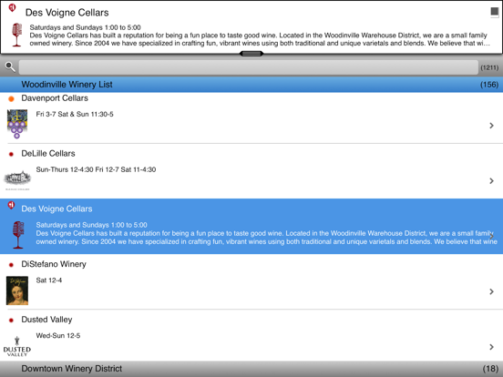Screenshot #5 pour Destination Woodinville Winery List