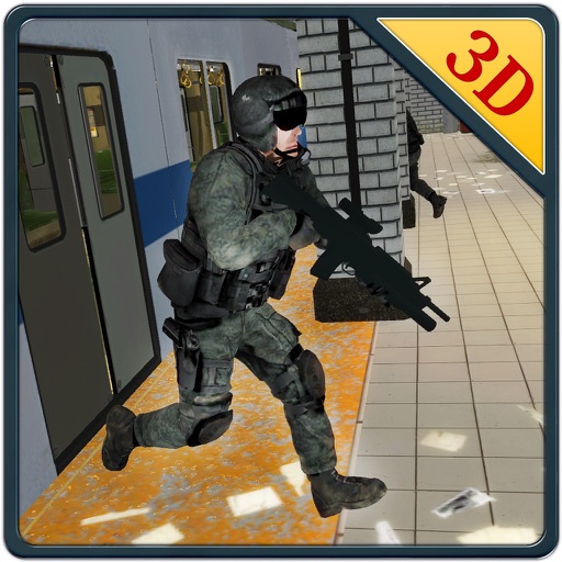 3D метро террористической атаки и армейские стрело
