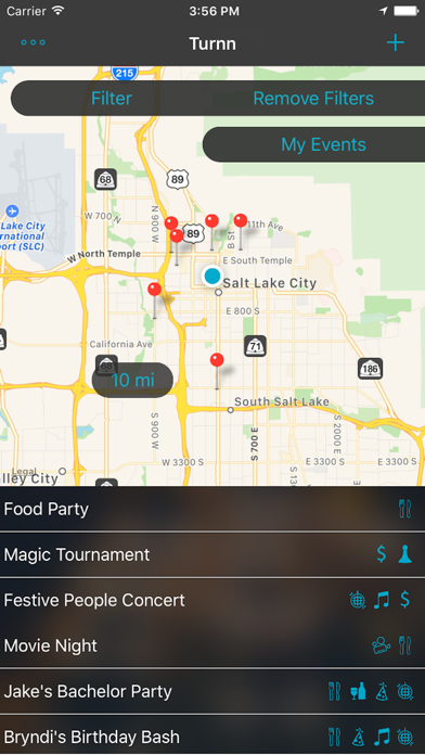 Screenshot #1 pour Turnn - Find Local Events and Parties Near Me