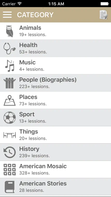 English Listening By Category