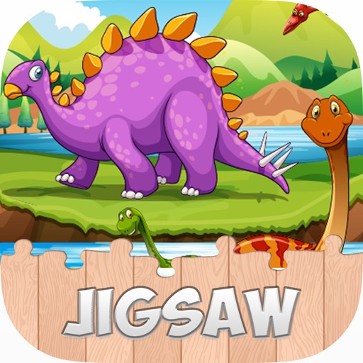 Cartoon Dino Dinosaur Puzzles Jigsaw Games Icon