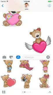 teddy bear - stickers for imessage iphone screenshot 2