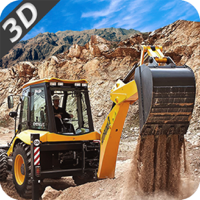 Construction Crane and Dump Truck-Operate Excavator