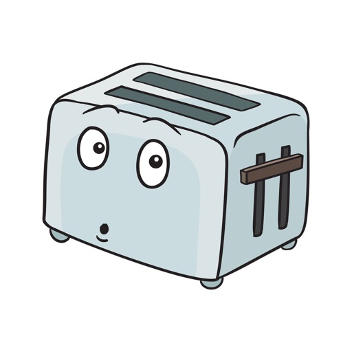 Toaster Stickers Best emoji for breakfast by VICTOR VERDU