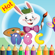 ABC Coloring Pages : 英語教師动物着色页学习工具为孩子
