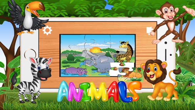 孩子動物拼圖幼兒男孩女孩學習(圖2)-速報App