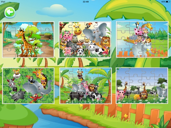 puzzel dieren sesamstraat spelletjes van 6 jaar iPad app afbeelding 1