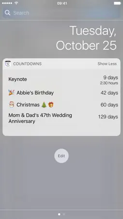 Countdowns - with Widget screenshot 2