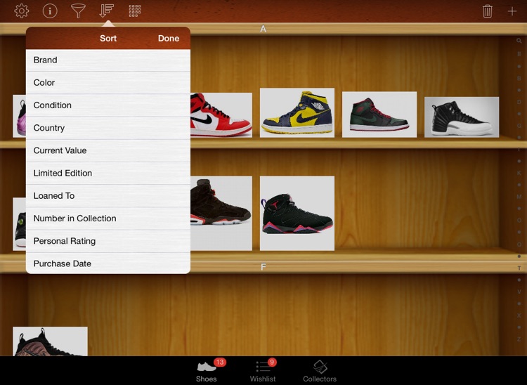 Shoe Collectors for iPad