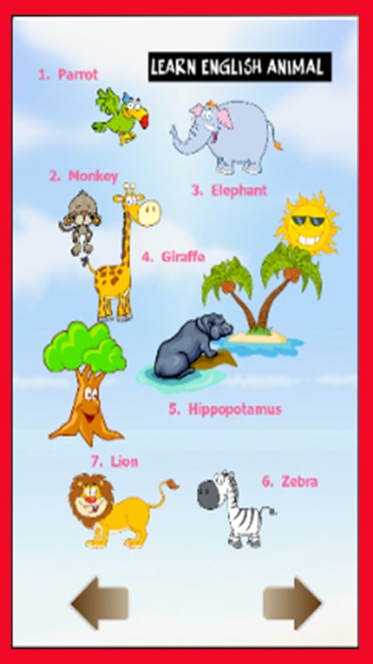 Speak english words animals