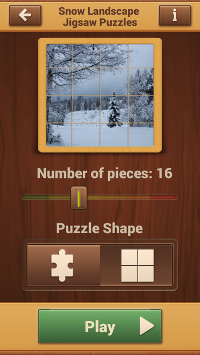 Snow Landscape Puzzle Game - Winter Jigsaw Puzzles iPhone screenshot