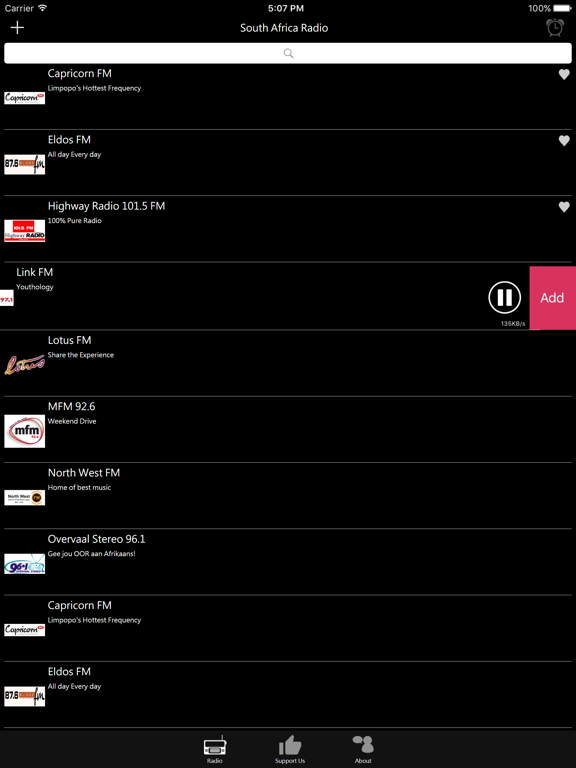 South African Radio iPad screenshot 4 - Entertainment app
