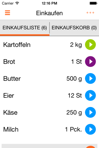 Einkaufsliste Besorger - Digitaler Einkaufszettel screenshot 2
