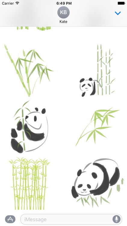 Panda stickers pack - cute animal sticker photos