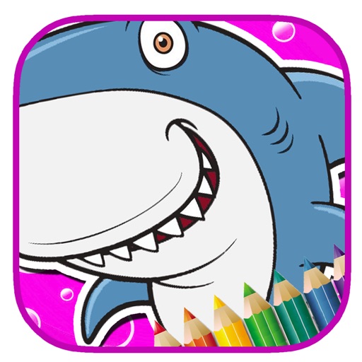 Little Shark Evolution Game For Coloring Page Icon