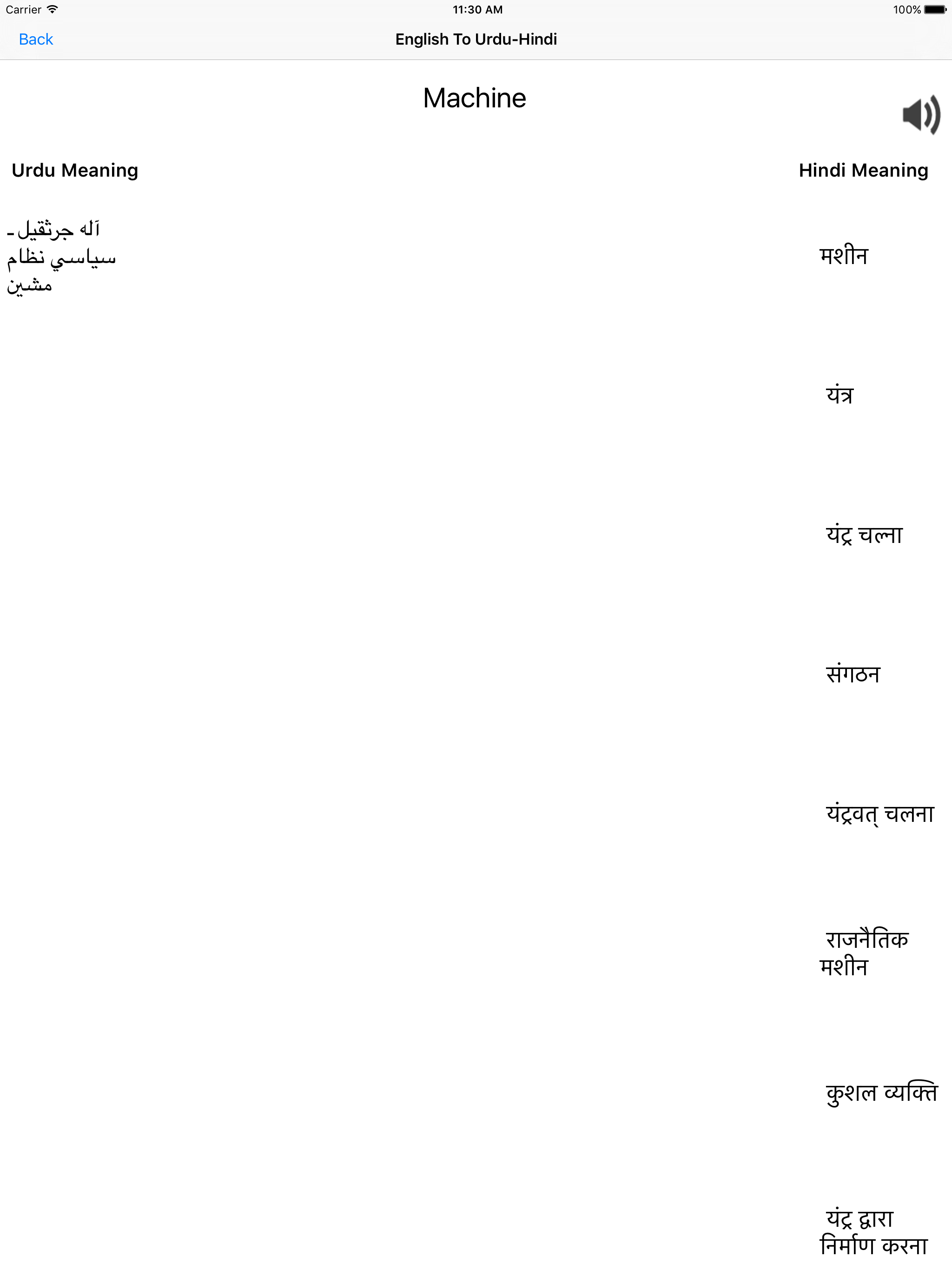English To Urdu Hindi