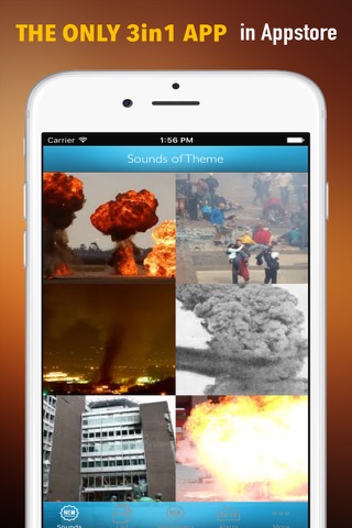 Explosion Sounds and Wallpapers: Theme Ringtones and Alarm screenshot 2