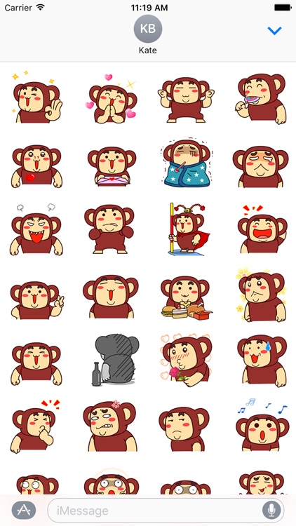 Funny gorilla animated emojis - Fx Sticker