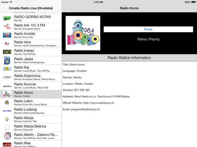 Croatia Radio Live Player (Hrvatska / hrvatski) im App Store