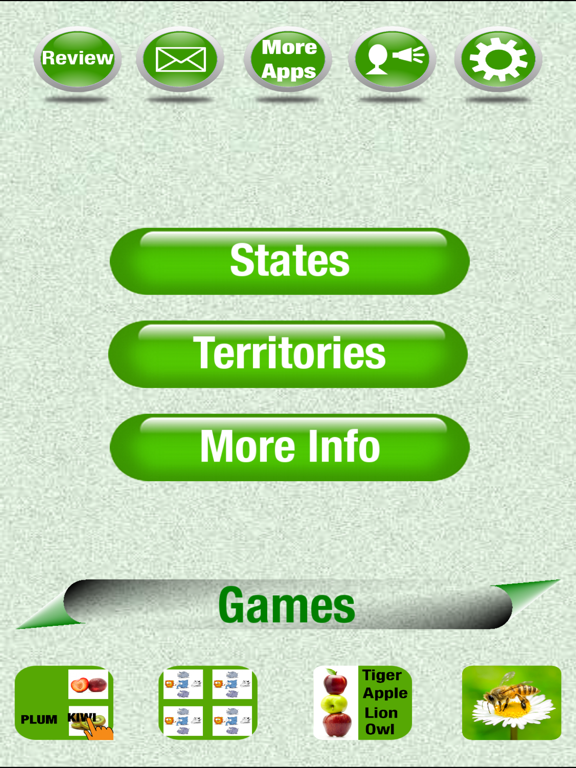 USA States & Capitals. 4 Type of Quiz & Games!!!