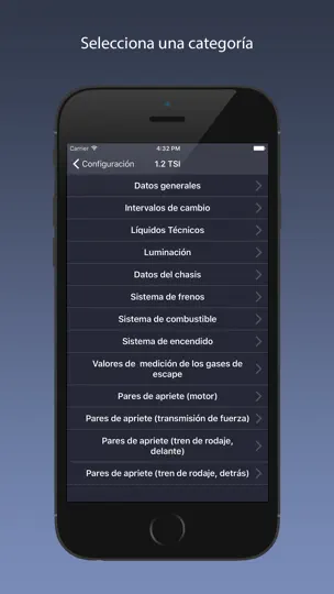 Captura de pantalla de VAG Service - Audi, Porsche, Seat, Skoda, VW. en iPhone 4