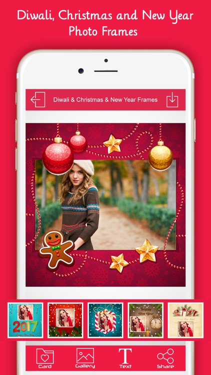 New Year Photo Frame: Diwali & Christmas Frames