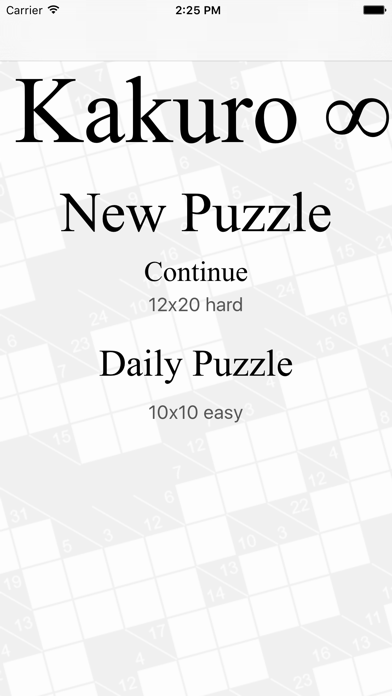 Screenshot #3 pour Kakuro Infinite