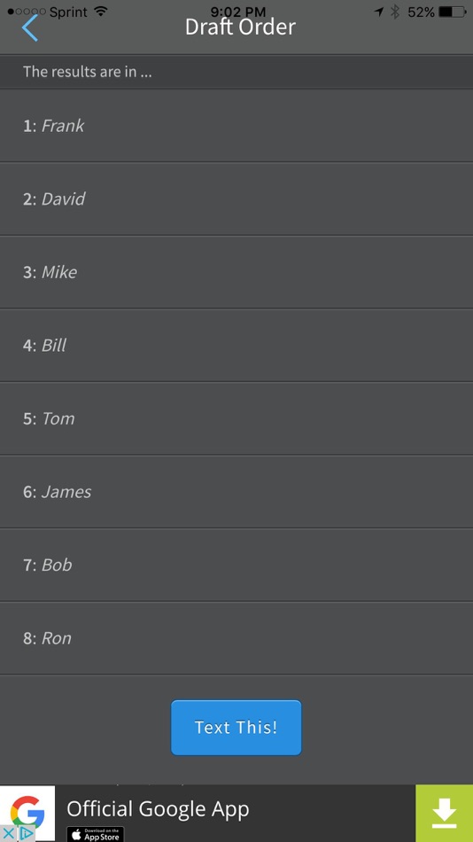 #4. Fantasy Draft Randomizer (iOS) 由: Technicate Solutions Inc