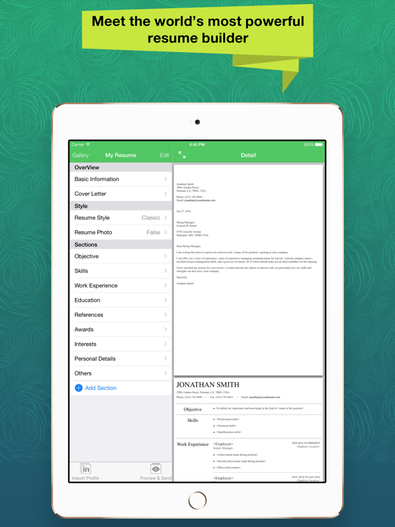 Screenshot #5 pour Resume Apex – Professional CV Maker & Builder