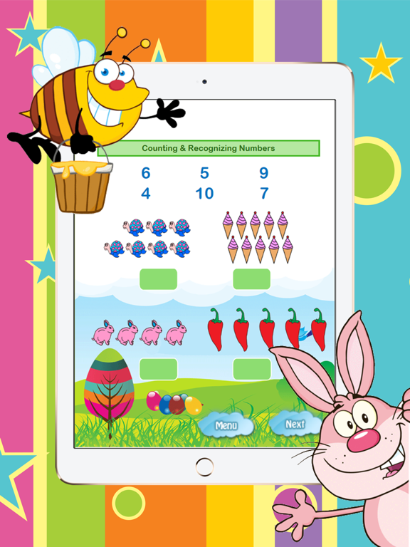 Kindergarten Vocabulary Games and Math Worksheets iPad screenshot