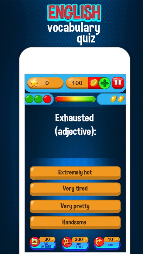English Vocabulary Quiz – Knowledge Test for Free - english-vocabulary-quiz-gameplay