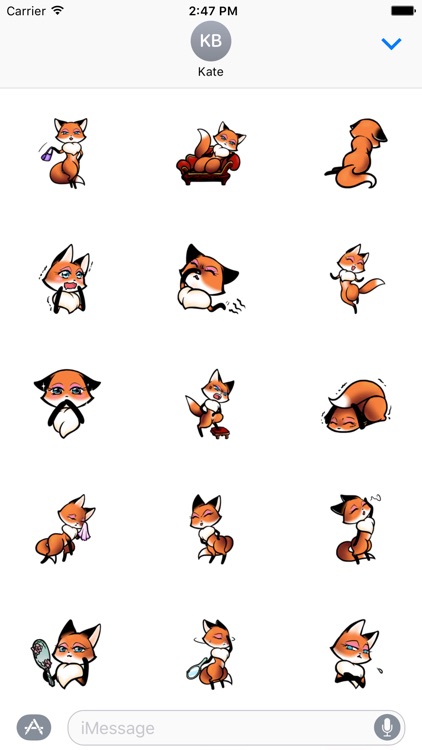 Fox Girl Beautiful Sticker For iMessages