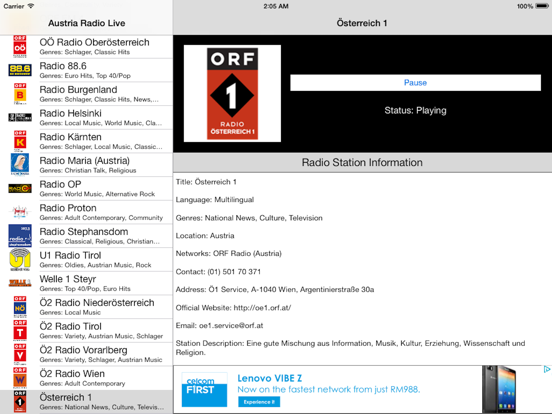 Screenshot #6 pour Austria Radio Live Player (Radio Österreich)
