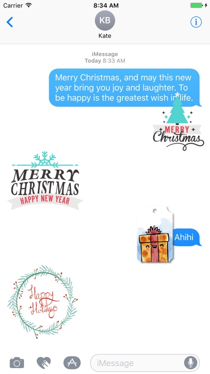 Merry Christmas label pack - Fx Sticker