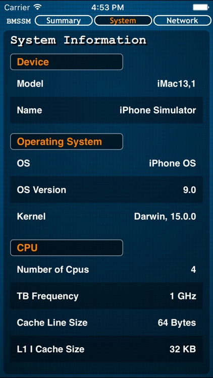 Battery Memory System Status Monitor