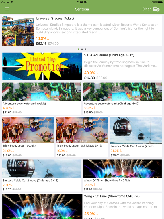 Screenshot #4 pour Singapore Attractions Tickets Discount