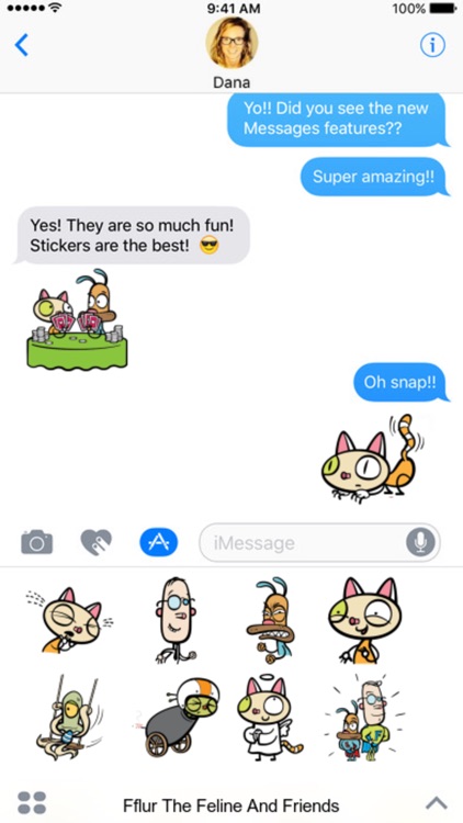 Fflur The Feline And Friends stickers by Hilo